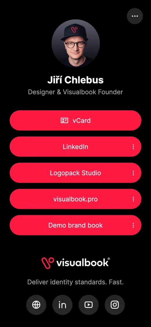 Digitální vizitka Jiří Chlebus — Visualbook